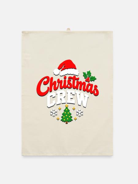 Weihnachtscrew Logo - Organic Geschirrtuch - Natur - Vorne