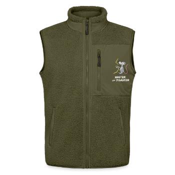 Master of Disaster (Heimwerker-Maus) - Unisex Sherpaweste von Stanley/Stella - Khaki - Vorne - AI Model Female 172 light (172cm) & AI Model Male 178 light (178cm)