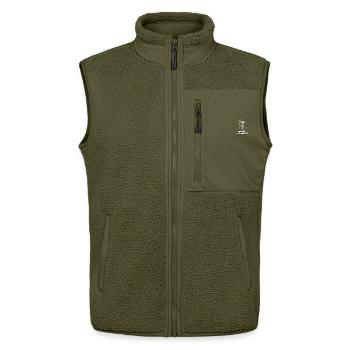 Master of Disaster (Heimwerker-Maus) - Unisex Sherpaweste von Stanley/Stella - Khaki - Vorne - AI Model Female 172 light (172cm) & AI Model Male 178 light (178cm)