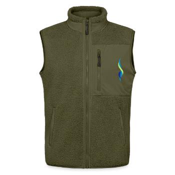 Physio 6 Logo - Unisex Sherpaweste von Stanley/Stella - Khaki - Vorne - AI Model Female 172 light (172cm) & AI Model Male 178 light (178cm)