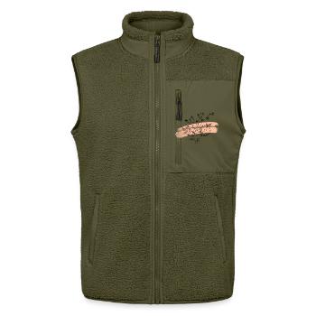 flower - Unisex Sherpaweste von Stanley/Stella - Khaki - Vorne - AI Model Female 172 light (172cm) & AI Model Male 178 light (178cm)