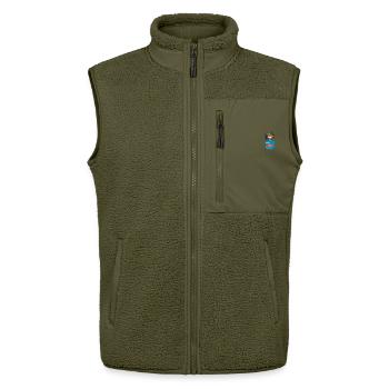 Kätzchen-in-deiner Taschenherz-Thema - Unisex Sherpaweste von Stanley/Stella - Khaki - Vorne - AI Model Female 172 light (172cm) & AI Model Male 178 light (178cm)