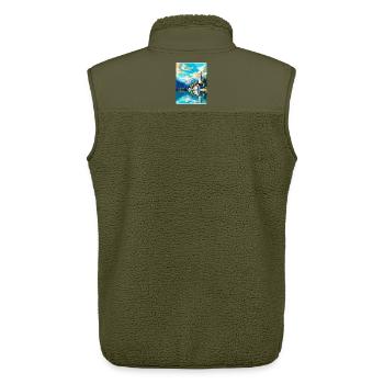 St. Wolfgang Österreich Vintage Reiseplakat Souvenir - Unisex Sherpaweste von Stanley/Stella - Khaki - Hinten - AI Model Male 178 light (178cm)