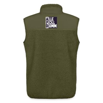 Alle Foll dumm! - Unisex Sherpaweste von Stanley/Stella - Khaki - Hinten - AI Model Male 178 light (178cm)