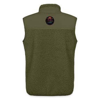Danke dass Du mir beim Wachsen geholfen hast - Unisex Sherpaweste von Stanley/Stella - Khaki - Hinten - AI Model Male 178 light (178cm)