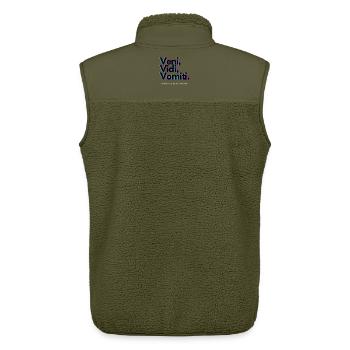 Veni Vidi Vomiti Neon - Veste sans manches sherpa unisexe Stanley/Stella - kaki - Dos - AI Model Male 178 light (178cm)
