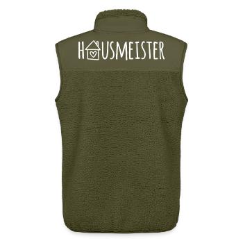 Hausmeister - Unisex Sherpaweste von Stanley/Stella - Khaki - Hinten - AI Model Male 178 light (178cm)