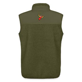parrot - Unisex Sherpa Gilet by Stanley/Stella - khaki - Back - AI Model Male 178 light (178cm)