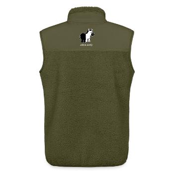 Sortiertes Zebra - Unisex Sherpaweste von Stanley/Stella - Khaki - Hinten - AI Model Male 178 light (178cm)