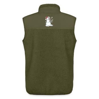 Snowman funny - Unisex Sherpa Gilet by Stanley/Stella - khaki - Back - AI Model Male 178 light (178cm)