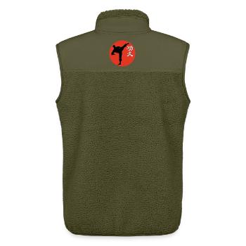 red kungfu kaempfer - Unisex Sherpaweste von Stanley/Stella - Khaki - Hinten - AI Model Male 178 light (178cm)