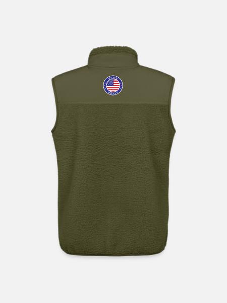 made in the USA - Unisex Sherpa Gilet by Stanley/Stella - khaki