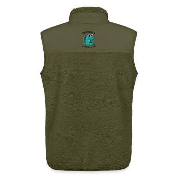 Drittes Kind Spieler 3 Schwanger Baby Dinosaurier - Unisex Sherpaweste von Stanley/Stella - Khaki - Hinten - AI Model Male 178 light (178cm)