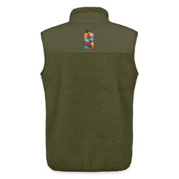 HUND 8 JAHRE DACKEL 8. GEBURTSTAG - Unisex Sherpaweste von Stanley/Stella - Khaki - Hinten - AI Model Male 178 light (178cm)