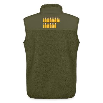 18 Beer Bottles - Beer - 18 Years - 18th Birthday - Unisex Sherpa Gilet by Stanley/Stella - khaki - Back - AI Model Male 178 light (178cm)