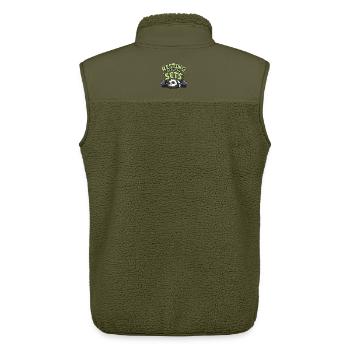 Pause zwischen den Sätzen - Unisex Sherpaweste von Stanley/Stella - Khaki - Hinten - AI Model Male 178 light (178cm)