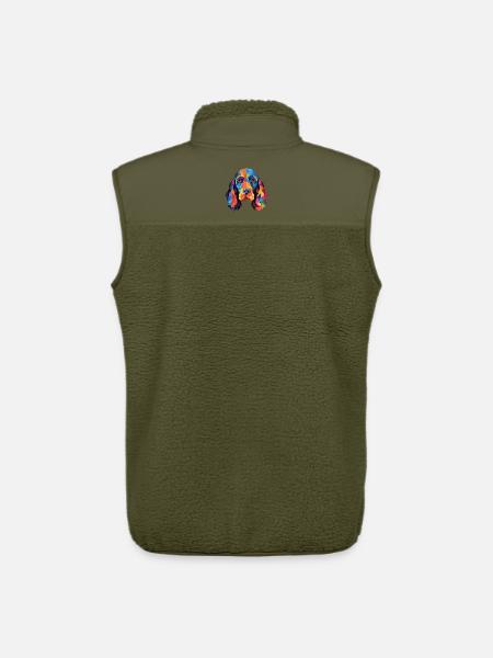 American Cocker Spaniel Hund Buntes Aquarell - Unisex Sherpaweste von Stanley/Stella - Khaki