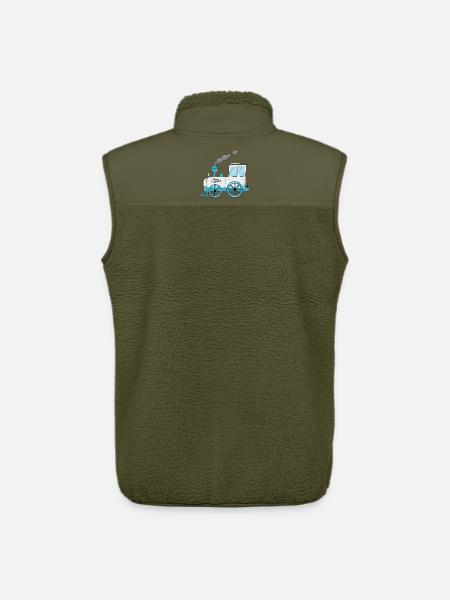 Kinderzug Eisenbahn weiß - Unisex Sherpaweste von Stanley/Stella - Khaki
