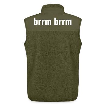 brrm brrm - Unisex Sherpa Gilet by Stanley/Stella - khaki - Back - AI Model Male 178 light (178cm)