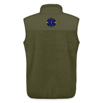 South Bend Indiana Flagge USA Reise Souvenir Abzeichen - Unisex Sherpaweste von Stanley/Stella - Khaki - Hinten - AI Model Male 178 light (178cm)