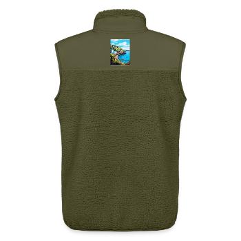 Ilfracombe England Uk Reise Poster Souvenir WPA - Unisex Sherpaweste von Stanley/Stella - Khaki - Hinten - AI Model Male 178 light (178cm)
