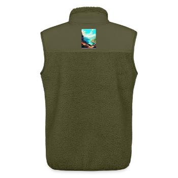 Geres Nationalpark Portugal Vintage Reiseplakat - Unisex Sherpaweste von Stanley/Stella - Khaki - Hinten - AI Model Male 178 light (178cm)