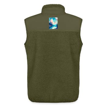 Burgenstock Schweiz Vintage Reiseposter WPA - Unisex Sherpaweste von Stanley/Stella - Khaki - Hinten - AI Model Male 178 light (178cm)