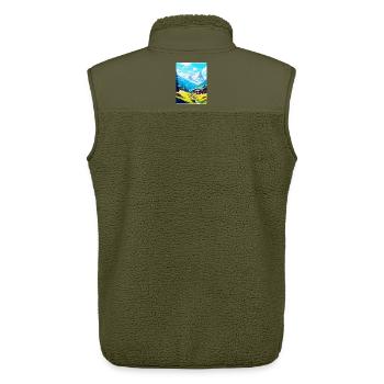 Adelboden Schweiz Vintage Reiseplakat WPA - Unisex Sherpaweste von Stanley/Stella - Khaki - Hinten - AI Model Male 178 light (178cm)