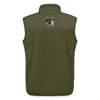 Je suis ingénieur — toi non - Veste sans manches sherpa unisexe Stanley/Stella - kaki - Dos - AI Model Male 178 light (178cm)
