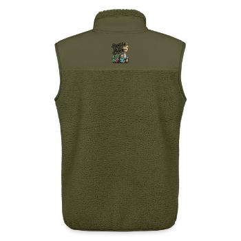 Journée brassicole pour une bière - Veste sans manches sherpa unisexe Stanley/Stella - kaki - Dos - AI Model Male 178 light (178cm)