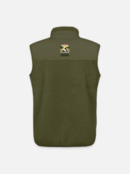 Less Stress, More Stretch - Unisex Sherpa Gilet by Stanley/Stella - khaki