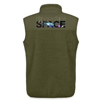 Space Outline - Unisex Sherpa Gilet by Stanley/Stella - khaki - Back - AI Model Male 178 light (178cm)