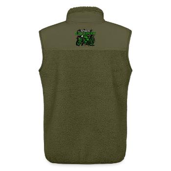 Ostdeutsches Kulturgut - Unisex Sherpaweste von Stanley/Stella - Khaki - Hinten - AI Model Male 178 light (178cm)