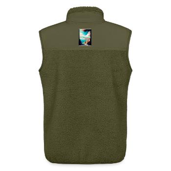 Split Kroatien Vintage Reiseposter WPA Souvenir - Unisex Sherpaweste von Stanley/Stella - Khaki - Hinten - AI Model Male 178 light (178cm)