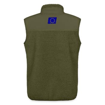 EU Flag Flagge Europa Euro Union painted gemalt - Unisex Sherpaweste von Stanley/Stella - Khaki - Hinten - AI Model Male 178 light (178cm)