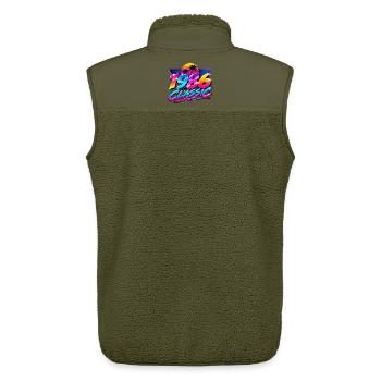 1986 Klassische Neonpalme - Unisex Sherpaweste von Stanley/Stella - Khaki - Hinten - AI Model Male 178 light (178cm)