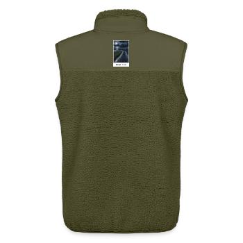 Nachtfahrt durch Gewitter - Unisex Sherpaweste von Stanley/Stella - Khaki - Hinten - AI Model Male 178 light (178cm)