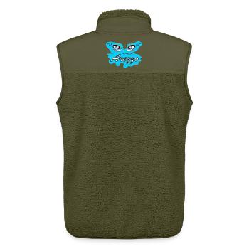 Arezza Blue Eyes-Logo auf Splash - Unisex Sherpaweste von Stanley/Stella - Khaki - Hinten - AI Model Male 178 light (178cm)