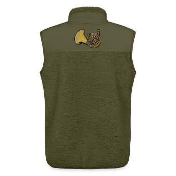 Aquarell-Messinghorn - Unisex Sherpaweste von Stanley/Stella - Khaki - Hinten - AI Model Male 178 light (178cm)