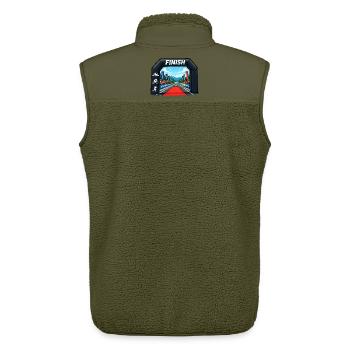 Finishlinie Sprint-Event Illustration - Unisex Sherpaweste von Stanley/Stella - Khaki - Hinten - AI Model Male 178 light (178cm)
