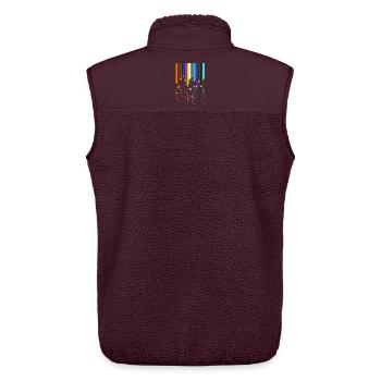 Stifte Buntstifte Holzstifte Malstifte Filzstifte - Unisex Sherpaweste von Stanley/Stella - Maroon - Hinten - AI Model Male 178 light (178cm)