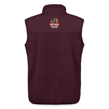 Krav Maga - Unisex Sherpaweste von Stanley/Stella - Maroon - Hinten - AI Model Male 178 light (178cm)