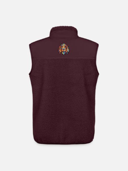 Englischer Cocker Spaniel Hund Buntes Aquarell Haustier - Unisex Sherpaweste von Stanley/Stella - Maroon