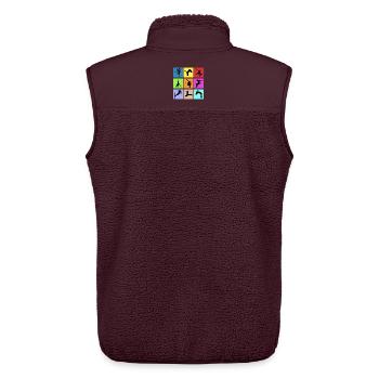 Freier Lauf - Unisex Sherpaweste von Stanley/Stella - Maroon - Hinten - AI Model Male 178 light (178cm)