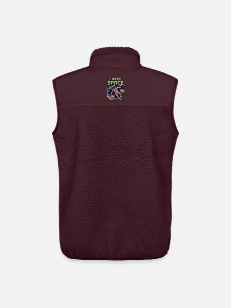 I Need Space - Unisex Sherpa Gilet by Stanley/Stella - maroon