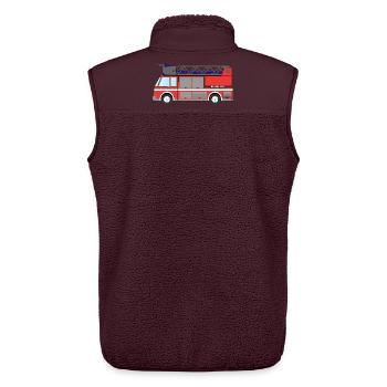 Fire engine Fire engine - Unisex Sherpa Gilet by Stanley/Stella - maroon - Back - AI Model Male 178 light (178cm)