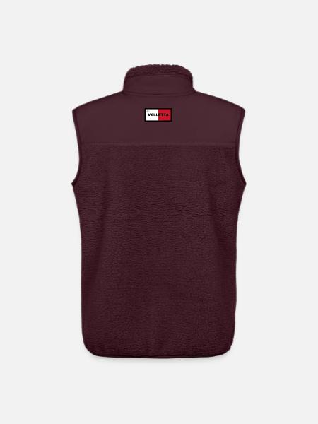 La Valette à Malte Drapeau - Veste sans manches sherpa unisexe Stanley/Stella - maroon