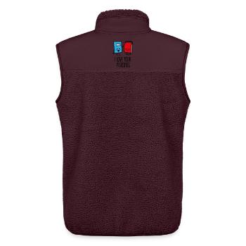 Lustige piercer, piercing, I love your piercings - Unisex Sherpaweste von Stanley/Stella - Maroon - Hinten - AI Model Male 178 light (178cm)