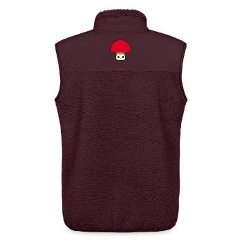 Kawaii Pilz Kawaii Chibi Kawaii food - Unisex Sherpaweste von Stanley/Stella - Maroon - Hinten - AI Model Male 178 light (178cm)