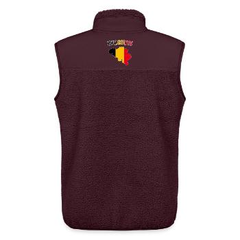 Belgien Flagge Map - Unisex Sherpaweste von Stanley/Stella - Maroon - Hinten - AI Model Male 178 light (178cm)